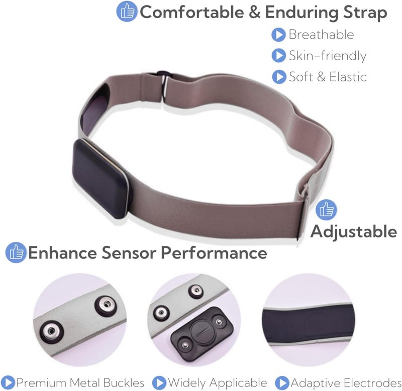 FUREHON Polar H10 Replacement Chest Strap, Adjustable Heart Rate Monitor Strap Compatible with Polar H9/H7, Garmin, Wahoo TICKR, Coospo & More - Comfortable, Anti-Slip HR Strap for Fitness Training - Image 5